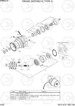 4150 TRAVEL MOTOR(1/2, TYPE 1) R480LC-9, Hyundai