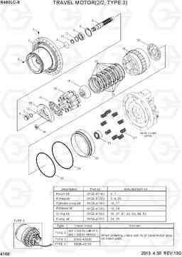 4166 TRAVEL MOTOR(2/2, TYPE 3) R480LC-9, Hyundai