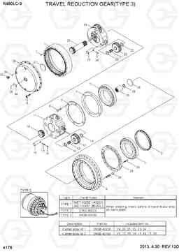 4176 TRAVEL REDUCTION GEAR(TYPE 3) R480LC-9, Hyundai