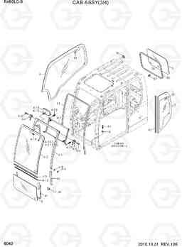 6040 CAB ASSY(3/4) R480LC-9, Hyundai