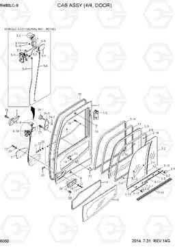 6050 CAB ASSY(4/4, DOOR) R480LC-9, Hyundai