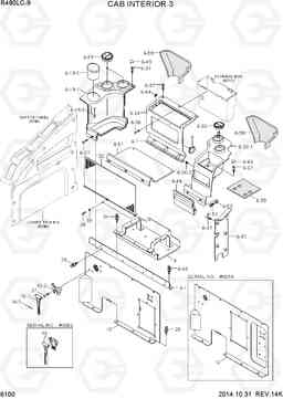 6100 CAB INTERIOR 3 R480LC-9, Hyundai