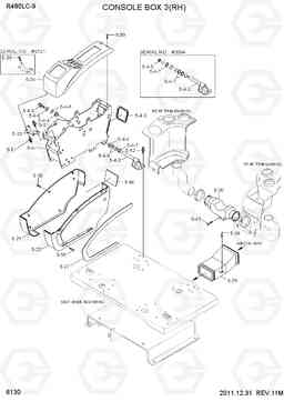 6130 CONSOLE BOX 3(RH) R480LC-9, Hyundai
