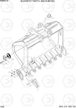 7430 BUCKET(7 TEETH, #0010-#0195) R480LC-9, Hyundai