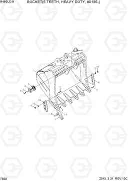 7500 BUCKET(6 TEETH, HEAVY DUTY, #0196-) R480LC-9, Hyundai