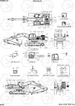 8100 DECALS R480LC-9, Hyundai