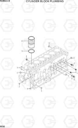 9030 CYLINDER BLOCK PLUMBING R480LC-9, Hyundai