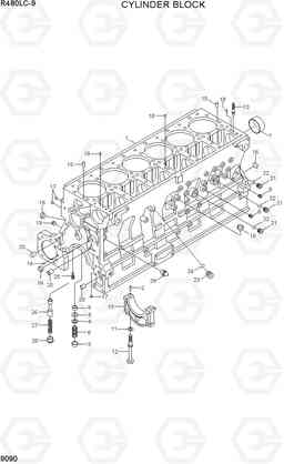 9090 CYLINDER BLOCK R480LC-9, Hyundai