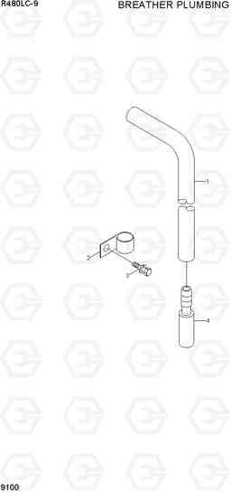 9100 BREATHER PLUMBING R480LC-9, Hyundai