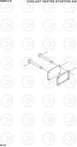 9110 COOLANT HEATER STARTING AID R480LC-9, Hyundai