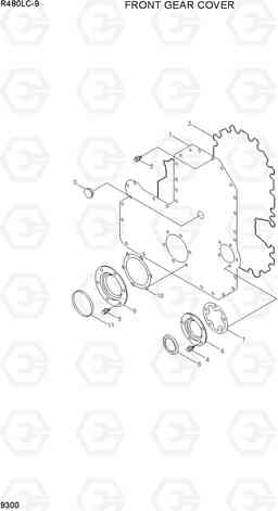 9300 FRONT GEAR COVER R480LC-9, Hyundai