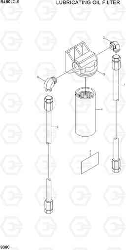 9360 LUBRICATING OIL FILTER R480LC-9, Hyundai