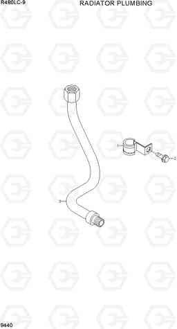 9440 RADIATOR PLUMBING R480LC-9, Hyundai