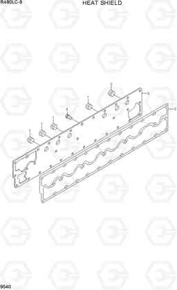 9540 HEAT SHIELD R480LC-9, Hyundai