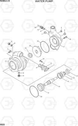 9550 WATER PUMP R480LC-9, Hyundai