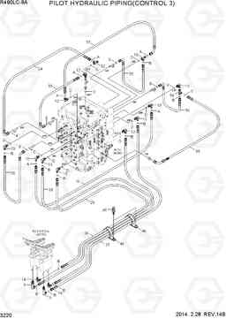 3220 PILOT HYDRAULIC PIPING(CONTROL 3) R480LC-9A, Hyundai