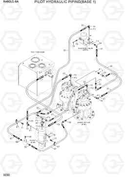 3230 PILOT HYDRAULIC PIPING(BASE 1) R480LC-9A, Hyundai