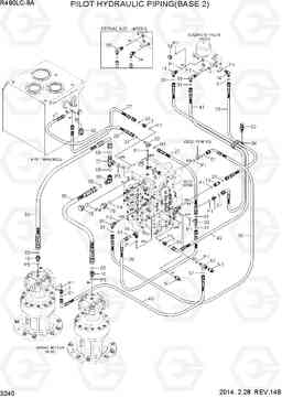 3240 PILOT HYDRAULIC PIPING(BASE 2) R480LC-9A, Hyundai