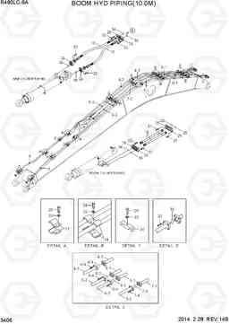 3406 BOOM HYD PIPING(10.0M) R480LC-9A, Hyundai