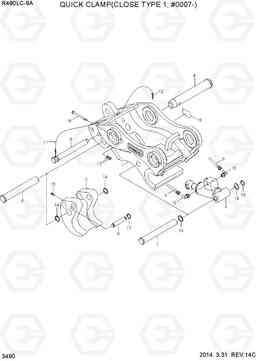 3490 QUICK CLAMP(CLOSE TYPE 1, #0007-) R480LC-9A, Hyundai