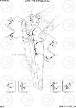 3502 ARM HYD PIPING(2.4M) R480LC-9A, Hyundai