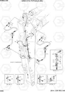 3506 ARM HYD PIPING(4.0M) R480LC-9A, Hyundai