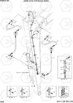 3508 ARM HYD PIPING(5.85M) R480LC-9A, Hyundai