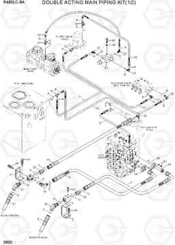 3600 DOUBLE ACTING MAIN PIPING KIT(1/2) R480LC-9A, Hyundai