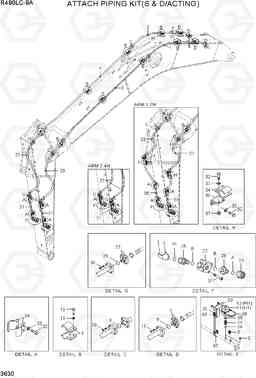 3630 ATTACH PIPING KIT(S & D/ACTING) R480LC-9A, Hyundai