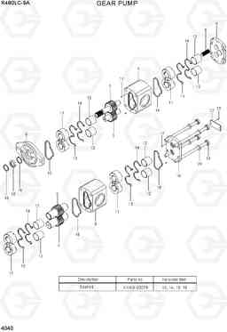 4040 GEAR PUMP R480LC-9A, Hyundai