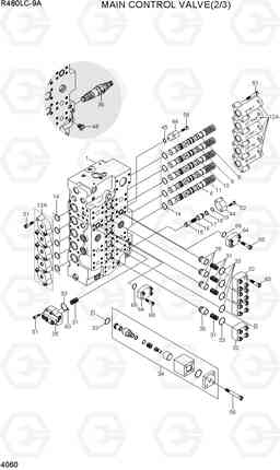 4060 MAIN CONTROL VALVE(2/3, TYPE 1) R480LC-9A, Hyundai