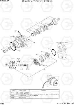 4150 TRAVEL MOTOR(1/2, TYPE 1) R480LC-9A, Hyundai