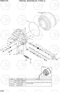 4155 TRAVEL MOTOR(1/2, TYPE 2) R480LC-9A, Hyundai