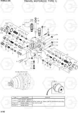 4160 TRAVEL MOTOR(2/2, TYPE 1) R480LC-9A, Hyundai