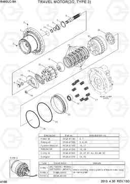 4168 TRAVEL MOTOR(2/2, TYPE 3) R480LC-9A, Hyundai