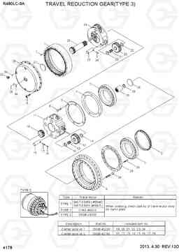 4178 TRAVEL REDUCTION GEAR(TYPE 3) R480LC-9A, Hyundai