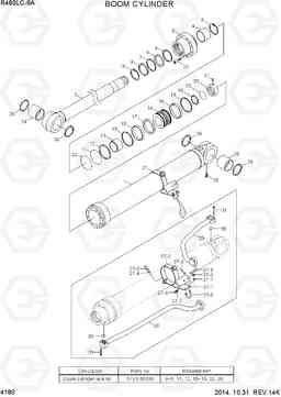 4180 BOOM CYLINDER R480LC-9A, Hyundai