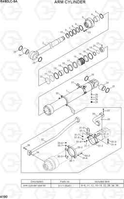 4190 ARM CYLINDER R480LC-9A, Hyundai