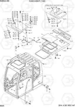 6020 CAB ASSY(1/4) R480LC-9A, Hyundai