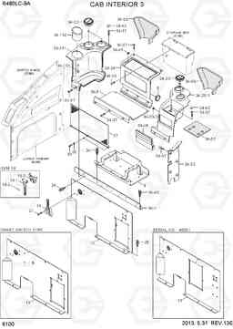 6100 CAB INTERIOR 3 R480LC-9A, Hyundai