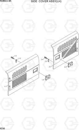 6230 SIDE COVER ASSY(LH) R480LC-9A, Hyundai