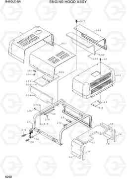 6250 ENGINE HOOD ASSY R480LC-9A, Hyundai