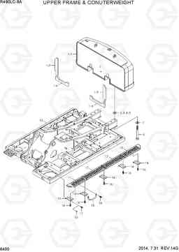6400 UPPER FRAME & COUNTERWEIGHT R480LC-9A, Hyundai