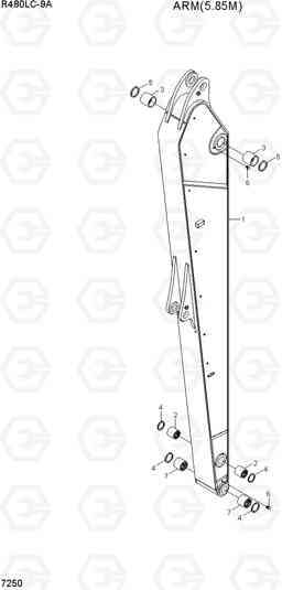 7250 ARM(5.85M) R480LC-9A, Hyundai