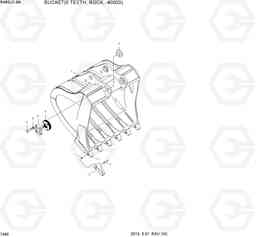 7490 BUCKET(6 TEETH, ROCK, -#0009) R480LC-9A, Hyundai