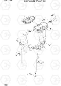 9040 CRANKCASE BREATHER R480LC-9A, Hyundai