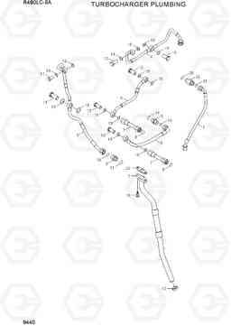 9440 TURBOCHARGER PLUMBING R480LC-9A, Hyundai