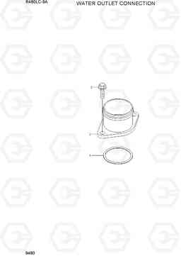 9480 WATER OUTLET CONNECTION R480LC-9A, Hyundai