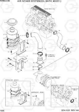 1035 AIR INTAKE SYSTEM(OIL BATH, #0257-) R480LC-9S, Hyundai