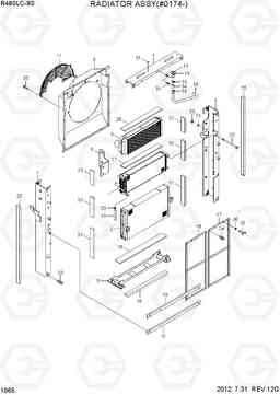 1065 RADIATOR ASSY(#0174-) R480LC-9S, Hyundai